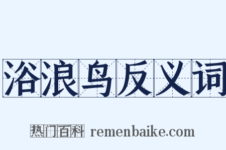 浴浪鸟反义词是什么意思的图片